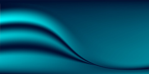 Fototapeta premium Luxury cyan blue silk satin background with soft smooth drapery wave folds