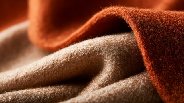 Soft felt fabric texture close up