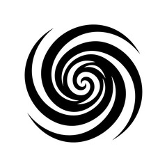 Naklejka premium Abstract swirl pattern optical illusion black and white