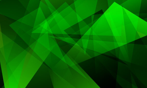 abstract green fractal geometric triangle polygon shape background