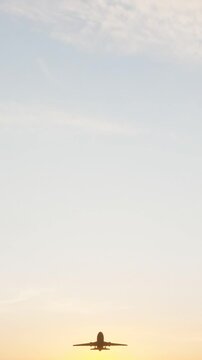 Commercial airplane flying in the sky, ideal for travel, aviation, transportation, airline, and air travel concepts. Travel, tourism.