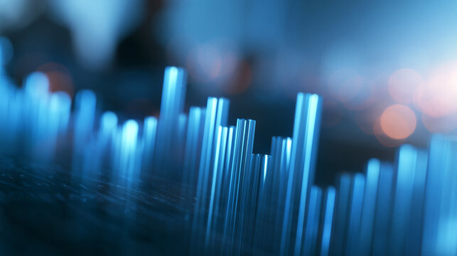Abstract Financial Bar Chart and Data Visualization