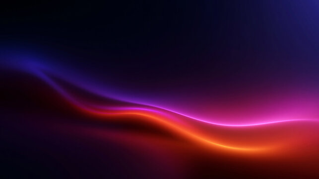 Abstract Dynamic Glowing Neon Wave Background