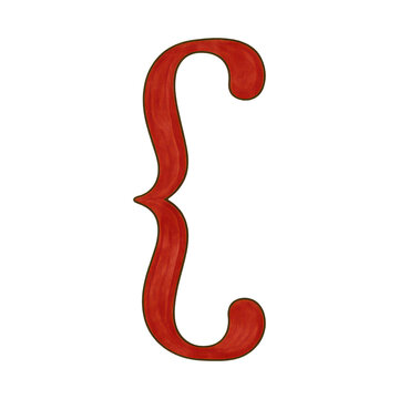 PNG Red curly bracket illustration, transparent background