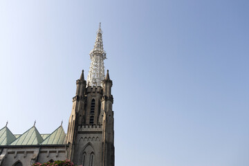 Fototapeta premium Exterior of the Cathedral of Our Lady of the Assumption at Jakarta, Indonesia