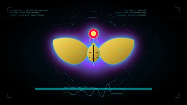 Futuristic Digital Analysis of an Ancient Egyptian Winged Scarab Artifact with Data Visualization