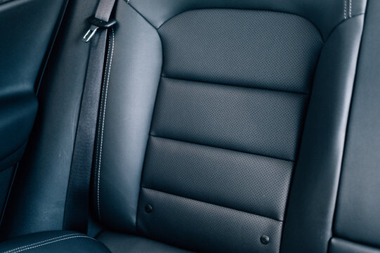 Seat upholstery in a new expensive car
