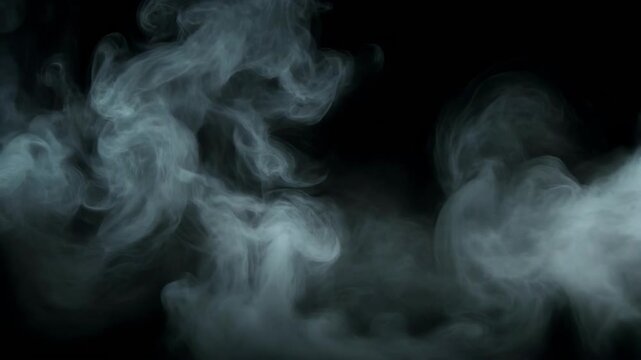 Thick white smoke or fog swirling against a dark background