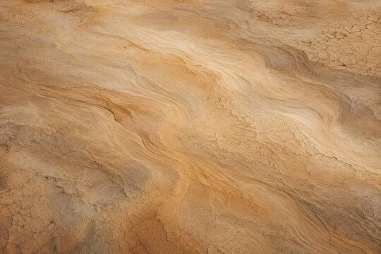 Wind Shaped Desert Clay Abstract Texture with Flowing Erosion