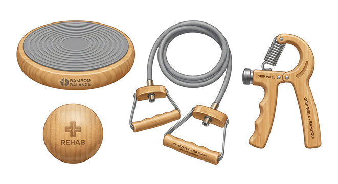 Professional Wooden Physical Therapy Tools Set for Muscle Recovery and Joint Mobility Exercises