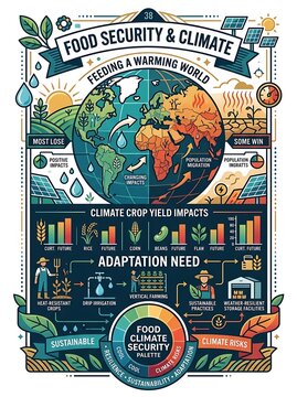 Global food security and climate change infographic
