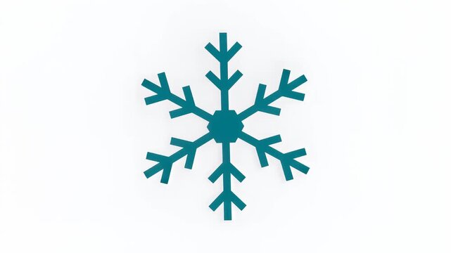 Abstract geometric snowflake design winter season symbol