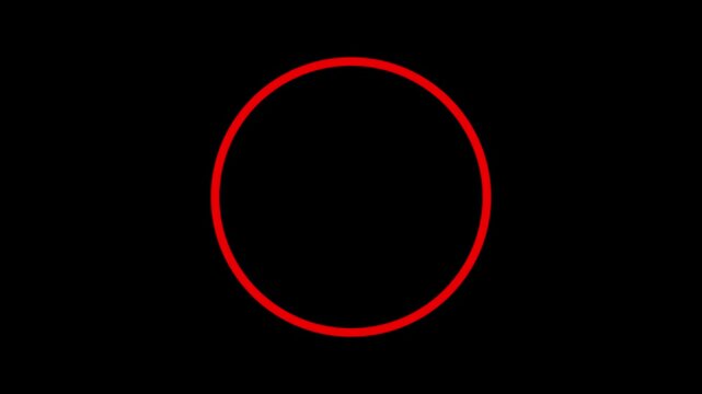 Minimalist red countdown timer animation on black background, for cinematic intros, motion animation