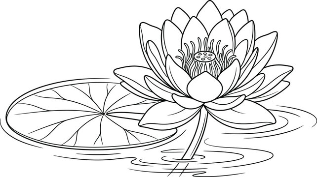 vector illustration of lotus flower
