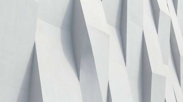 Clean Monochromatic Architectural Background Composing Diagonal Polyhedral Planes and Subdued Shadow Transitions abstract geometric background backdrop design minimalist modern future futuristic