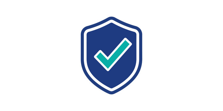 Security shield icon blue and teal colors representing data safety.