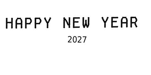 Obraz premium happy new year 2027 lettering with dotted typography