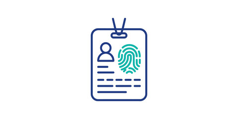 Identity badge with fingerprint and personal data security verification. © SAJID