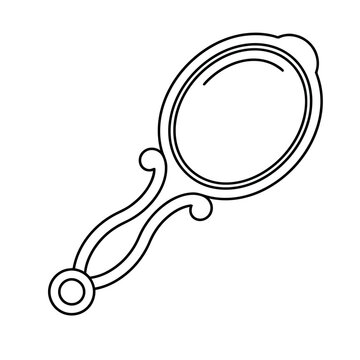 Hand mirror outline