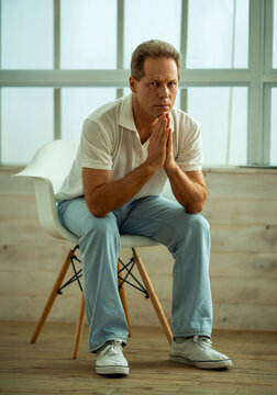 Serious Man Deep Thinking.