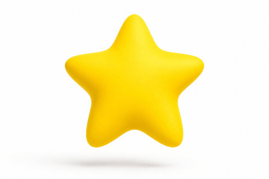 golden star isolated on white