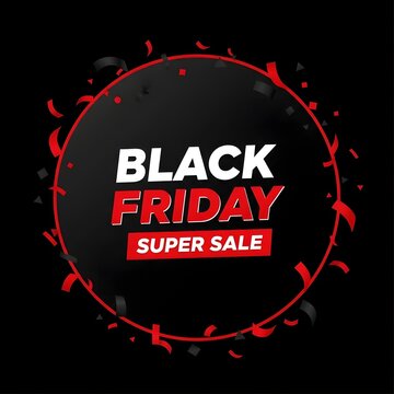 Black friday super sale vector badge