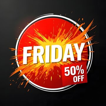 Friday sale explosion discount banner