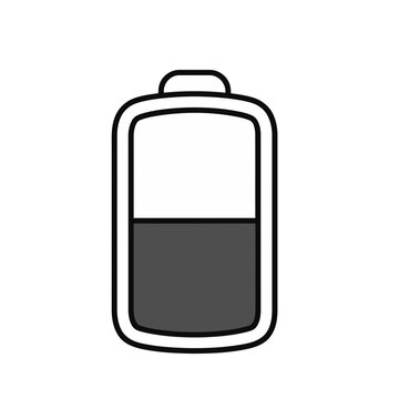 Battery icon with half charge