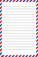 Fototapeta premium blue envelope with red ribbon isolated