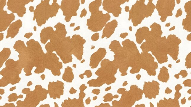 brown cow print pattern seamless background white animal skin spots fur texture graphic textile design fashion wallpaper illustration