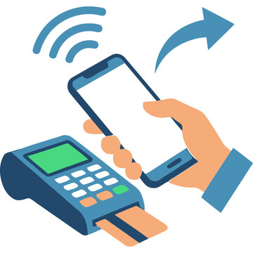 Contactless Payment With Smartphone And Credit Card Terminal