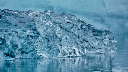 Ice floes on a lake in Iceland, abstract landscape © pettys