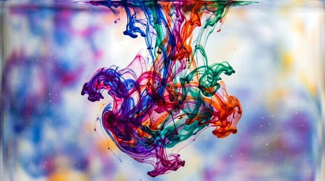 Ink Diffusion in Water Abstract Background Macro Detail