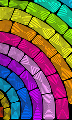 Fototapeta premium Colorful Abstract Contour Wave Pattern Background