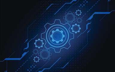 Fototapeta premium digital technology and engineering, digital telecoms concept, Hi-tech ,futuristic technology background, vector illustration. 
