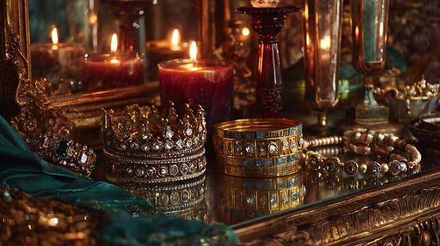 Christmas Candlelight in St Nicholas Church with Burning Candles and Festive Holiday Decorations, Warm Flame, Advent Celebration, Winter Season and Traditional Candlelight Atmosphere