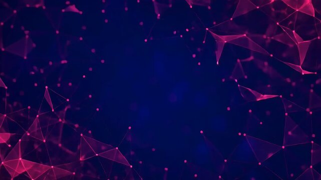 Network Line Background with Point and Polygon Pattern for Abstract Digital Image and Concept
