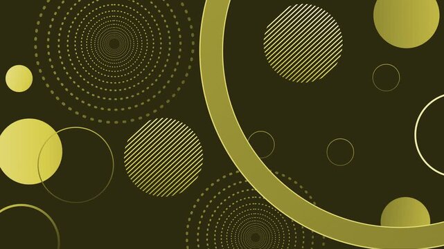 Abstract dark background gradient circles dotted spiral patterns animation