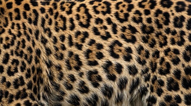 Leopard skin fur texture background showcasing natural animal pattern with black spots and golden brown colors for design wallpaper and wildlife projects