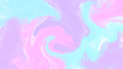 Obraz premium 水色ピンク紫のゆめかわマーブルグラデーション背景 横長 16:9