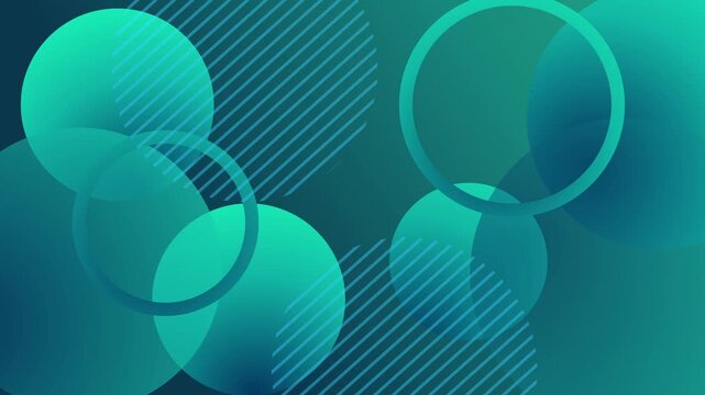 Abstract background with overlapping circles and diagonal lines modern geometric design with soft gradients animation