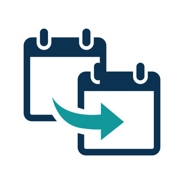 Calendar Transfer Event Reschedule Icon Vector Illustration