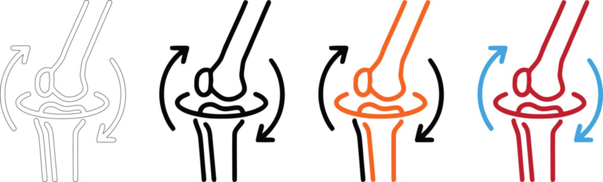 Human knee joint flexion extension and rotation vector