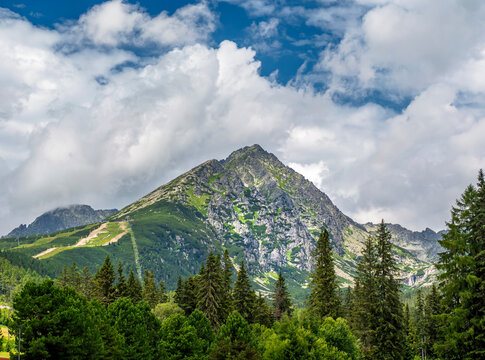Tatras Tower and Mountain Landscape at Strbske Pleso Slovakia
