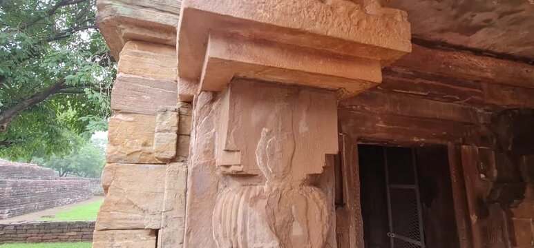 Ancient Gupta Era Temple 17 Stone Structure at Sanchi Stupa Complex