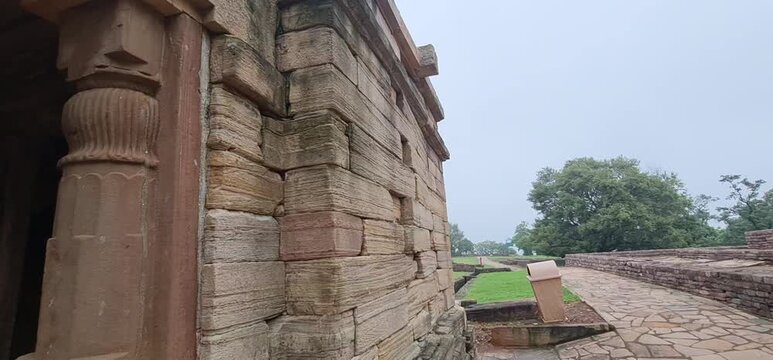 Ancient Gupta Era Temple 17 Stone Structure at Sanchi Stupa Complex