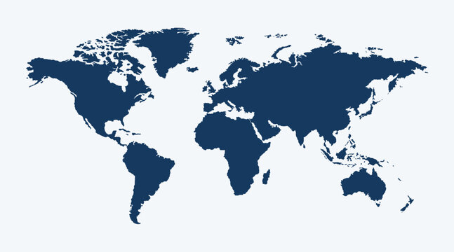 World Map Global Business Navy