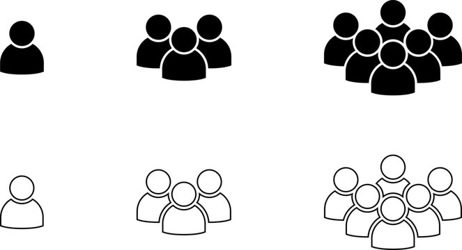 People Group Icons. People Vector Icon
