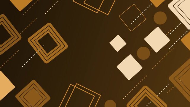Abstract geometric background with overlapping squares and circles animation