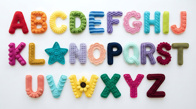 Colorful alphabet letters illustration set